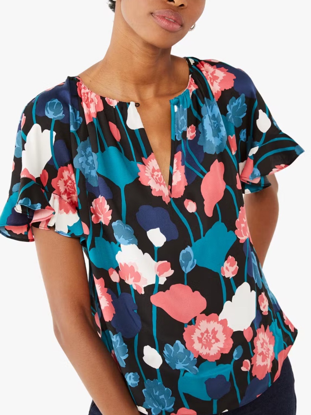 Kate Spade Viney Floral Silk Blend Martini Top! Size L